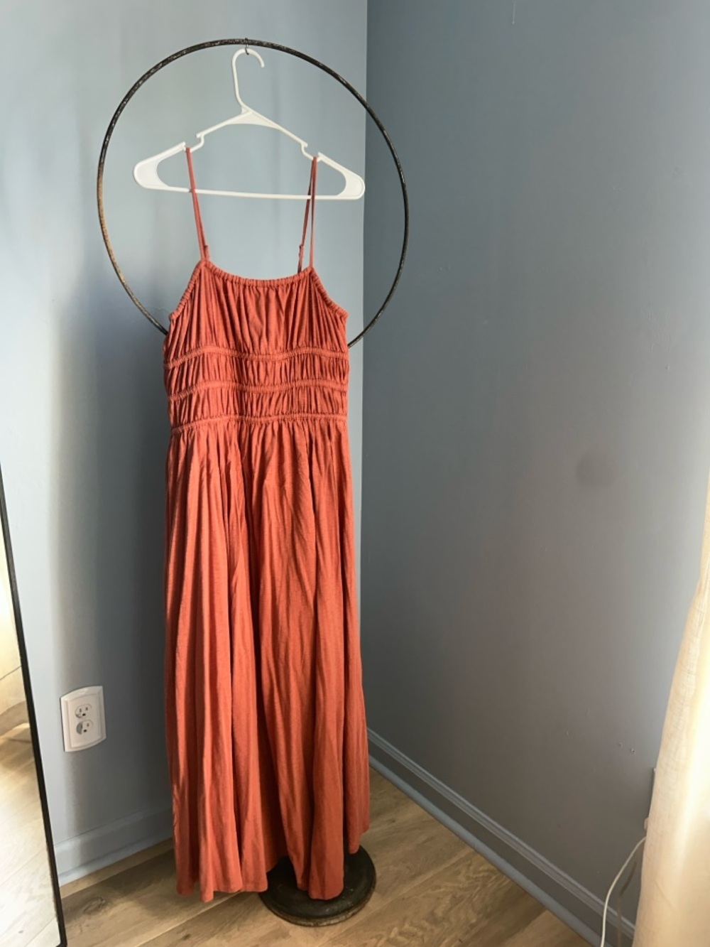 American Eagle Outfitters Terracotta Smocked Maxi Dress